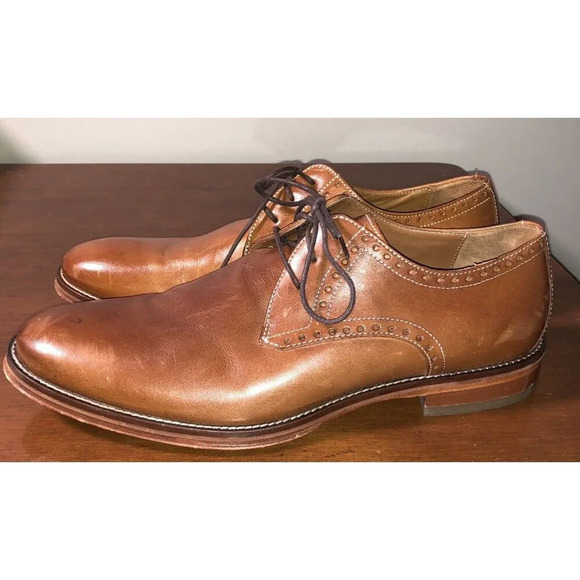 J. Murphy By Johnston Murphy Oxford Dress Shoes Brown Mens Size 9 1/2M Work - Picture 2 of 8